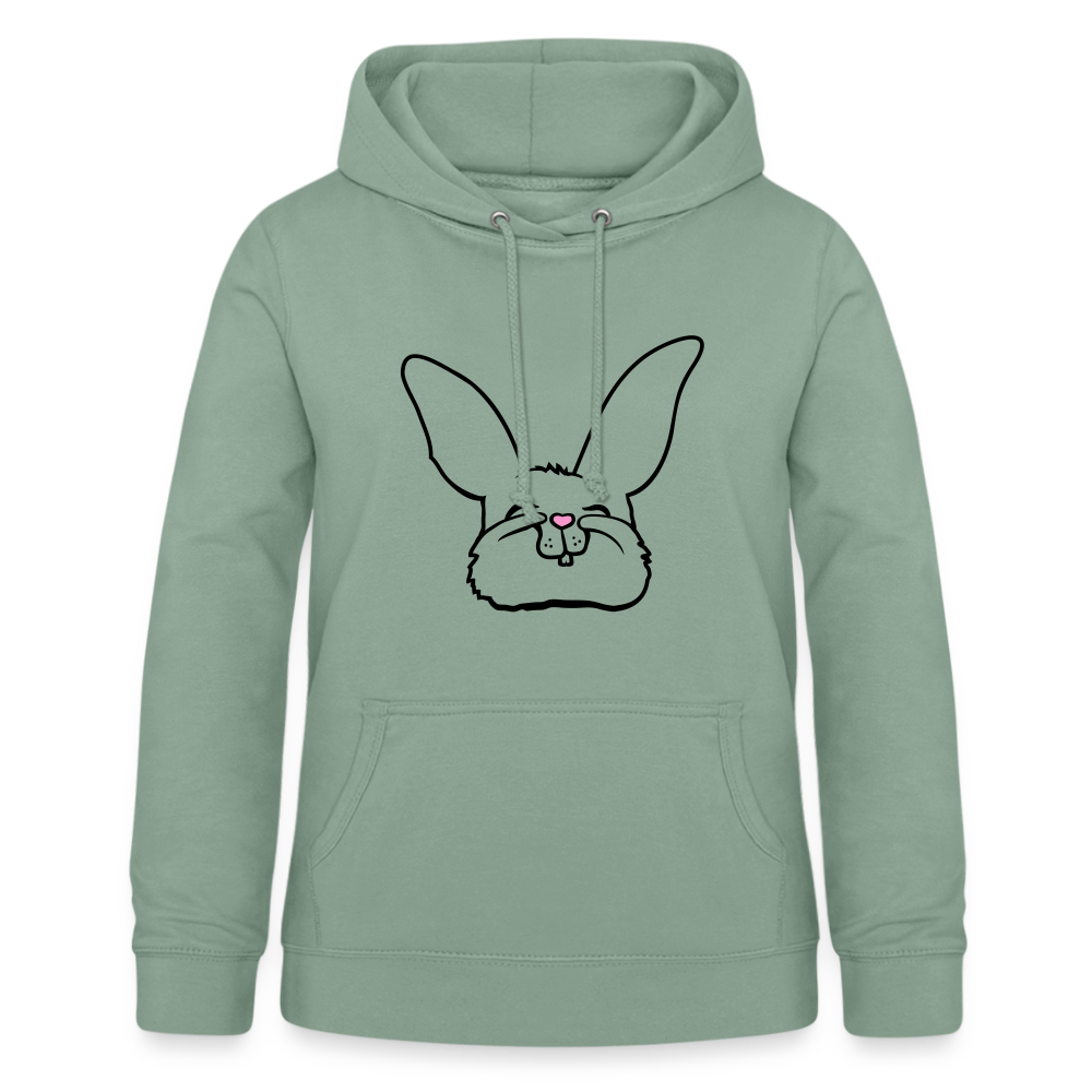 Frauen Hoodie Sweet Bunny - Graugrün