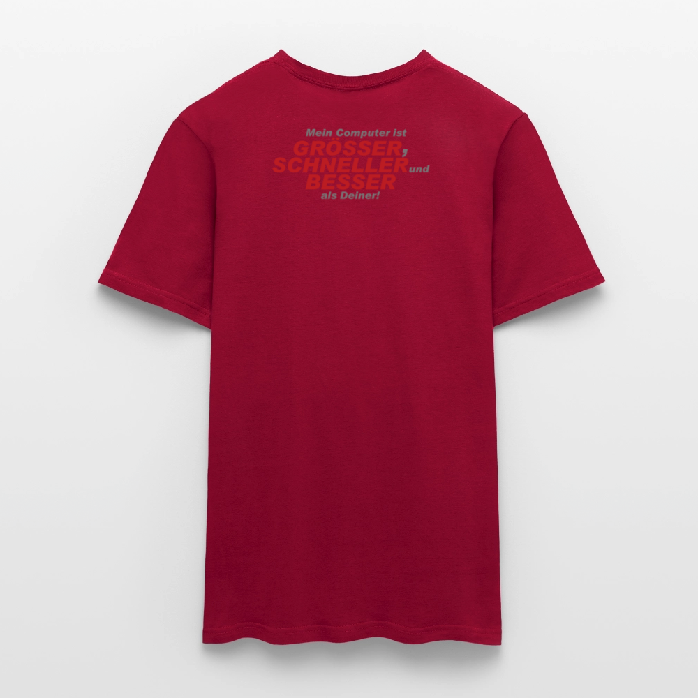 Männer T-Shirt Mein Computer - Ziegelrot