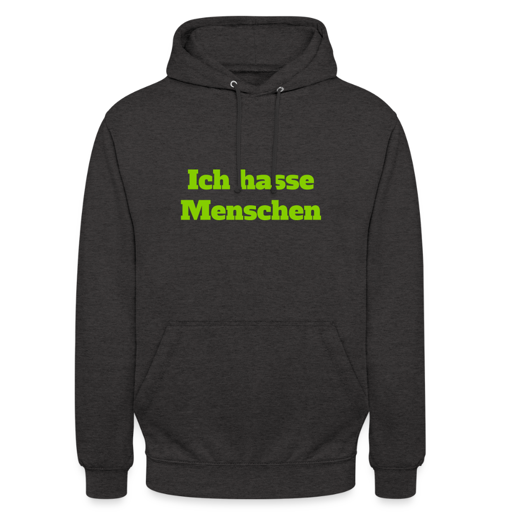 Unisex Hoodie Ich hasse Menschen - Anthrazit