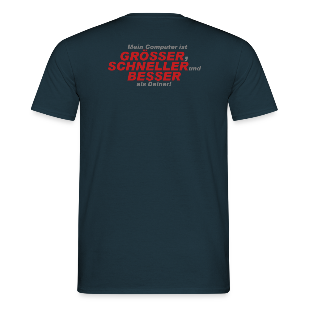 Männer T-Shirt Mein Computer - Navy