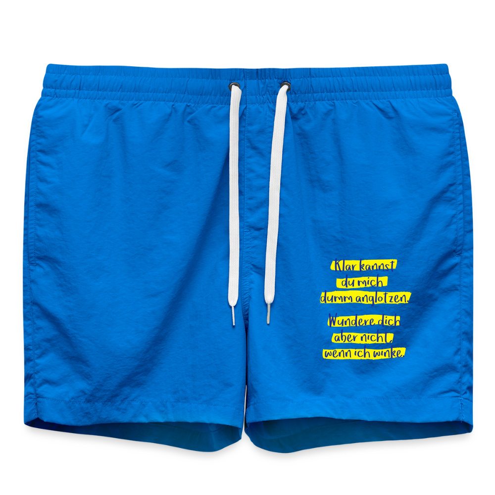 Badeshorts Lustiger Spruch - Cobalt blue