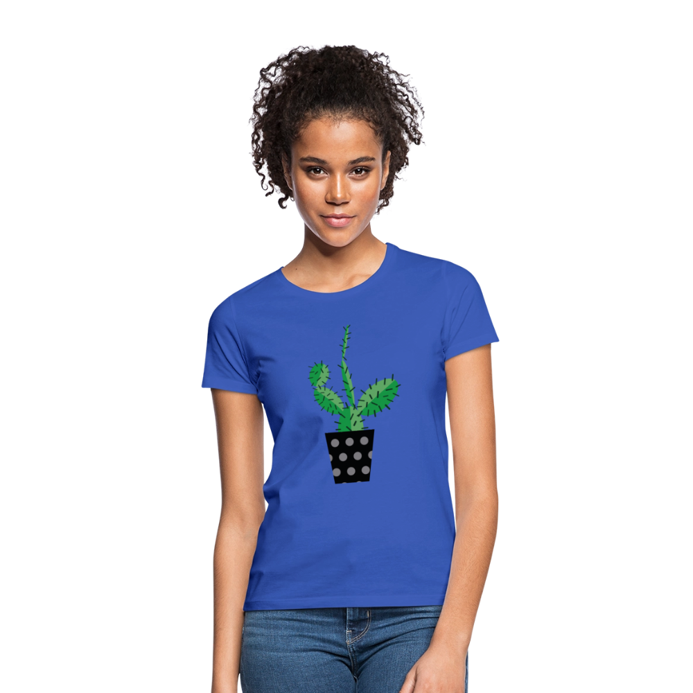 Frauen T-Shirt Kaktus - Royalblau
