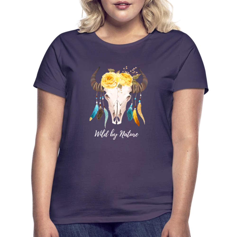 Frauen T-Shirt Boho - Dunkellila