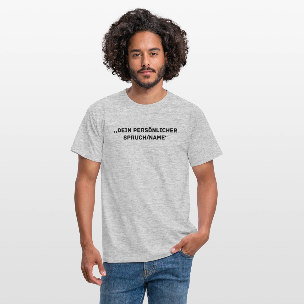 Männer T-Shirt (peronalisierbar) - Grau meliert