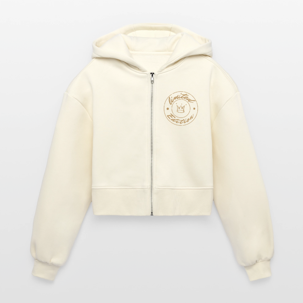 Frauen Oversized Cropped Kapuzenjacke Limited edition - Natur