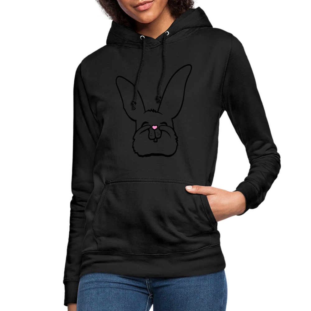Frauen Hoodie Sweet Bunny - Schwarz