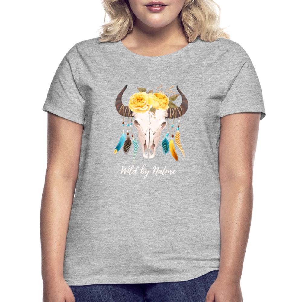 Frauen T-Shirt Boho - Grau meliert