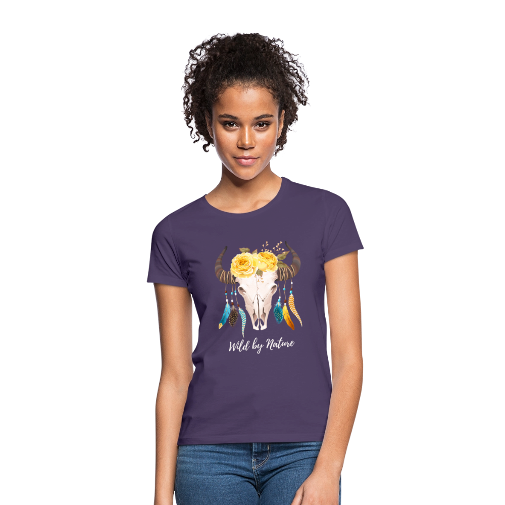Frauen T-Shirt Boho - Dunkellila