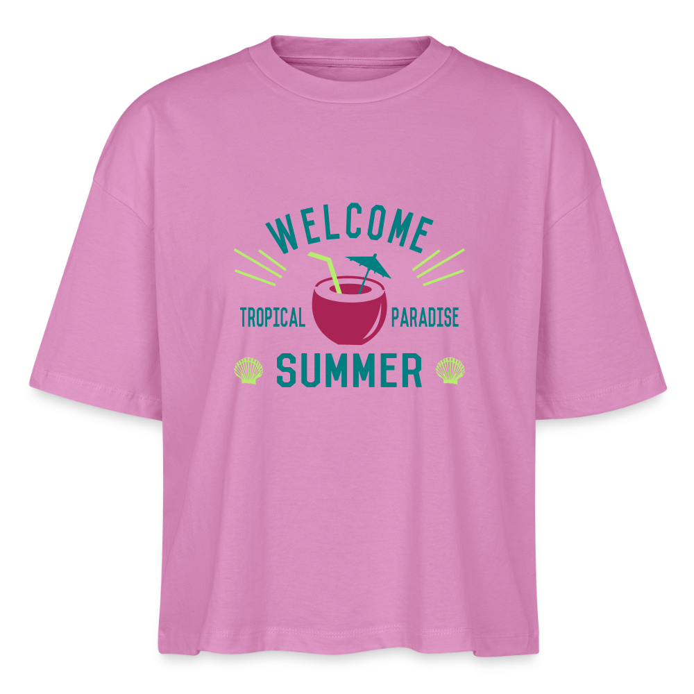 Stanley/Stella Frauen Boxy Bio-T-Shirt Nova Welcome Summer - Pink