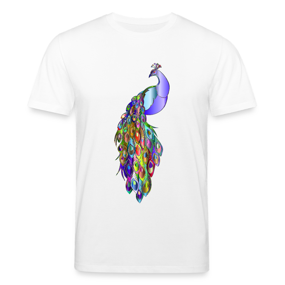 Unisex Bio-T-Shirt CREATOR Pfau - Weiß