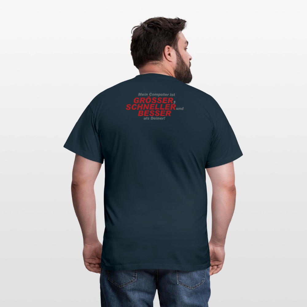 Männer T-Shirt Mein Computer - Navy