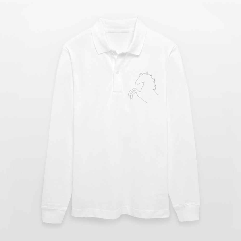 Stanley/Stella Unisex Bio-Langarm-Poloshirt Prepster - Weiß