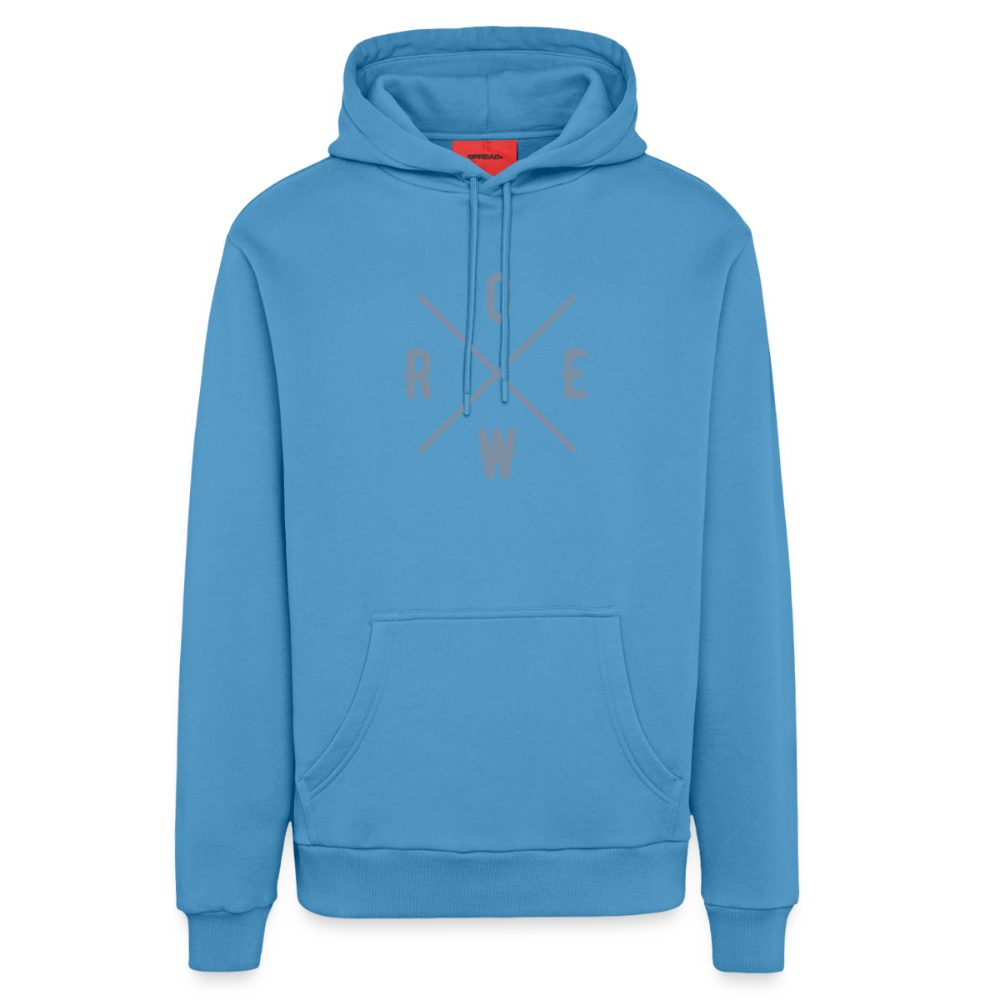 Organic Relaxed Hoodie Made in EU Crew - Sol Blue