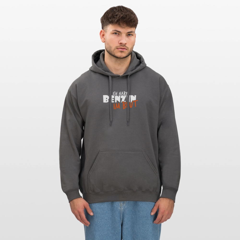 Gildan Unisex Softstyle® Midweight Hoodie Benzin im Blut - Dunkelgrau
