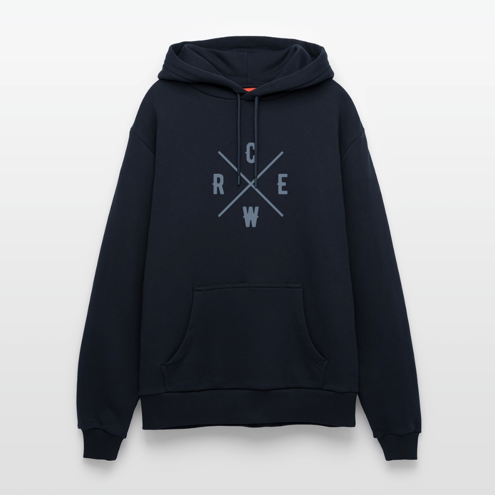 Organic Relaxed Hoodie Made in EU Crew - DARK NAVY