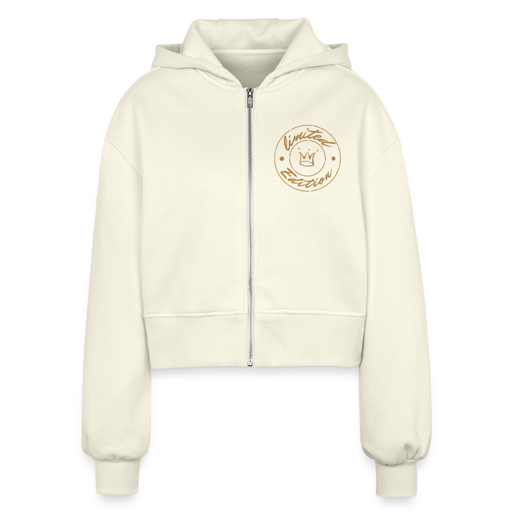 Frauen Oversized Cropped Kapuzenjacke Limited edition - Natur