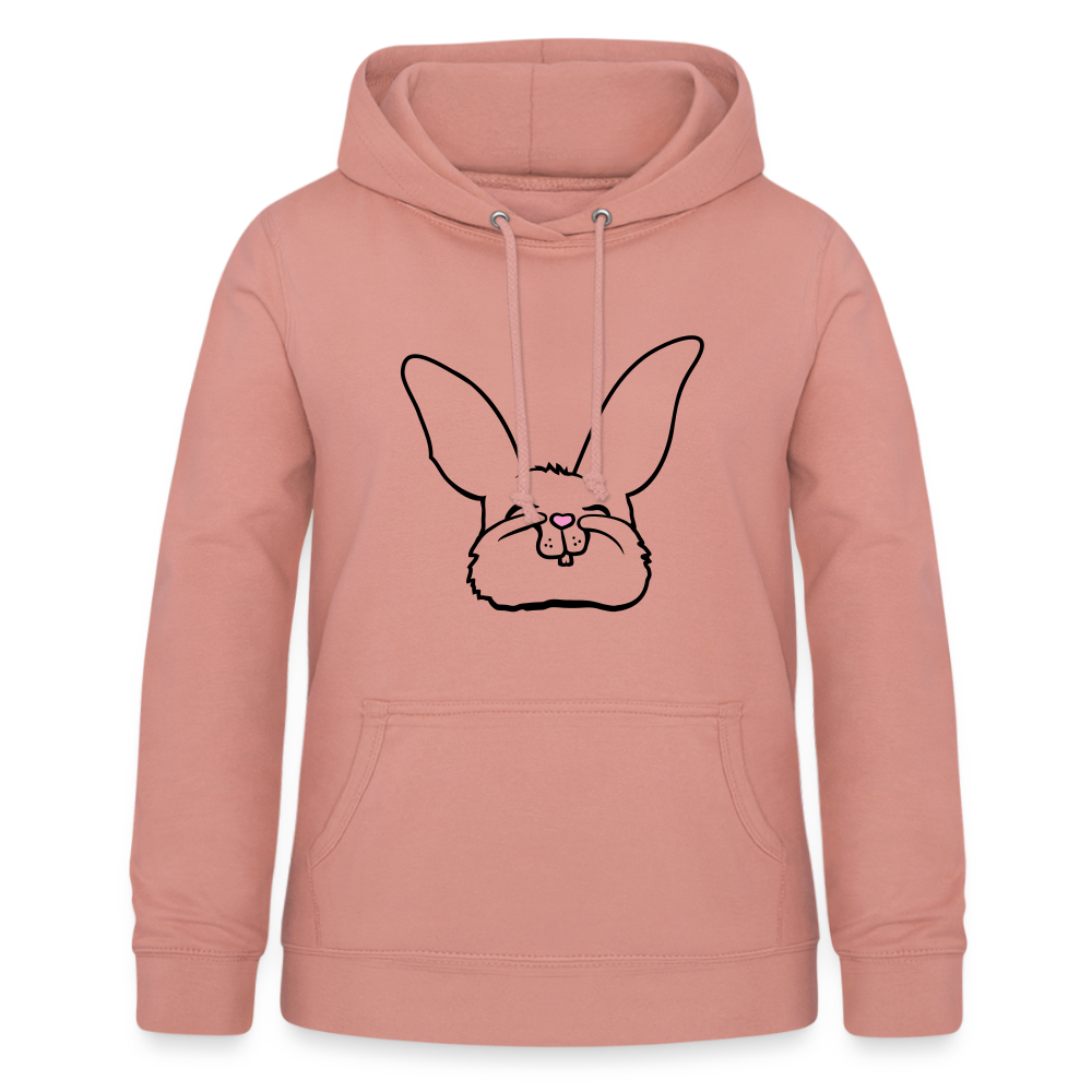 Frauen Hoodie Sweet Bunny - Altrosa