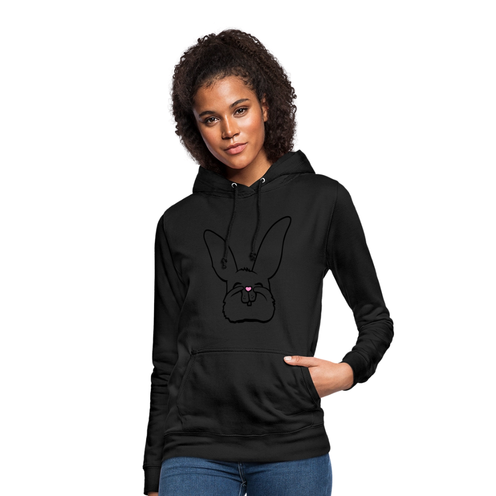 Frauen Hoodie Sweet Bunny - Schwarz