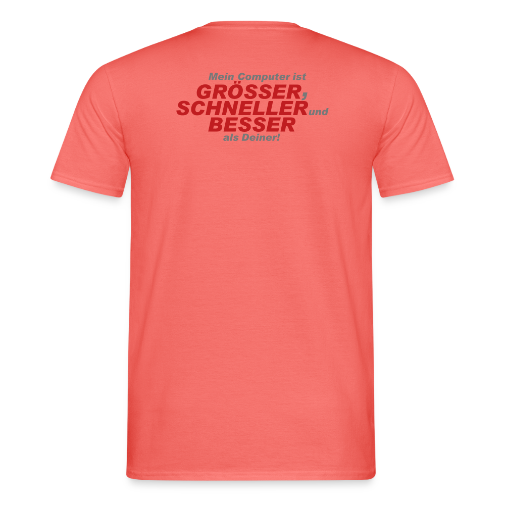 Männer T-Shirt Mein Computer - Koralle
