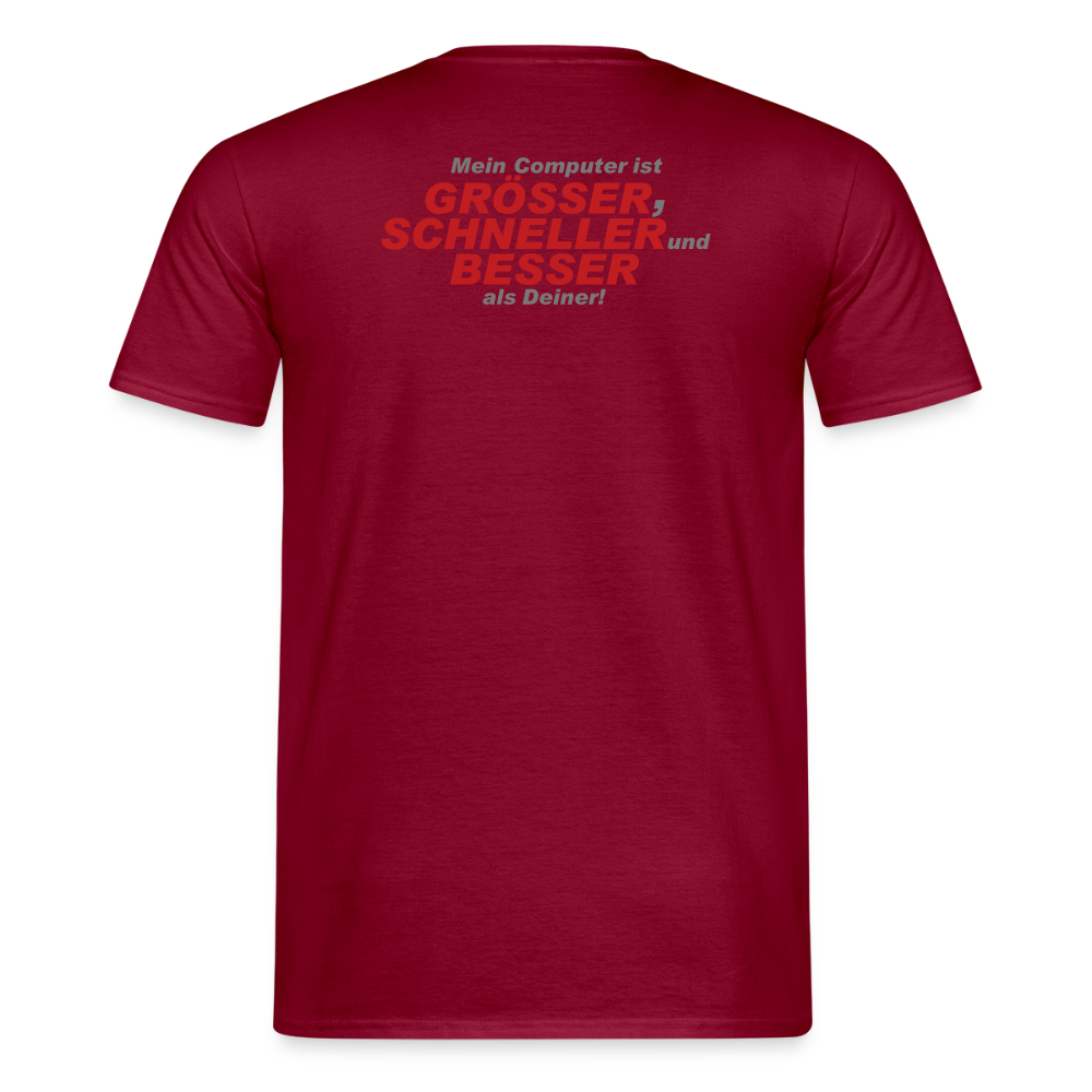 Männer T-Shirt Mein Computer - Ziegelrot