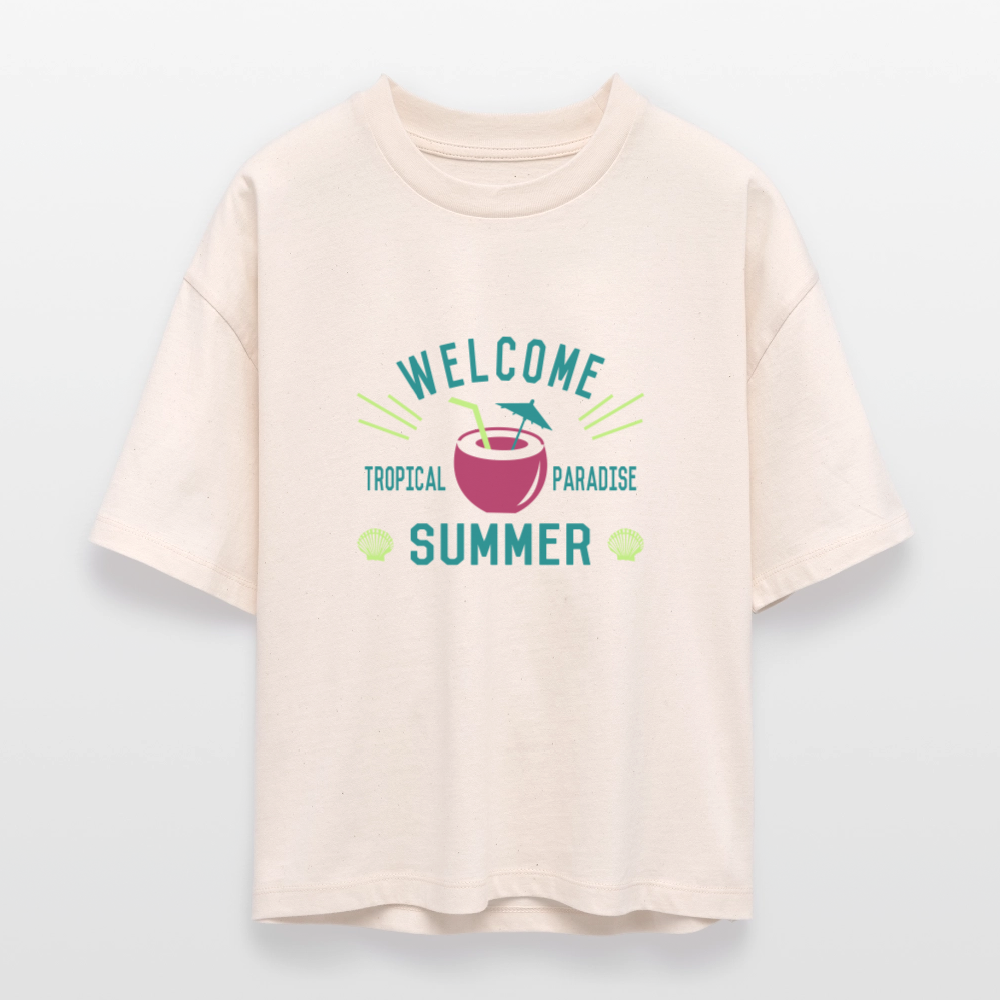 Stanley/Stella Frauen Boxy Bio-T-Shirt Nova Welcome Summer - Naturweiß