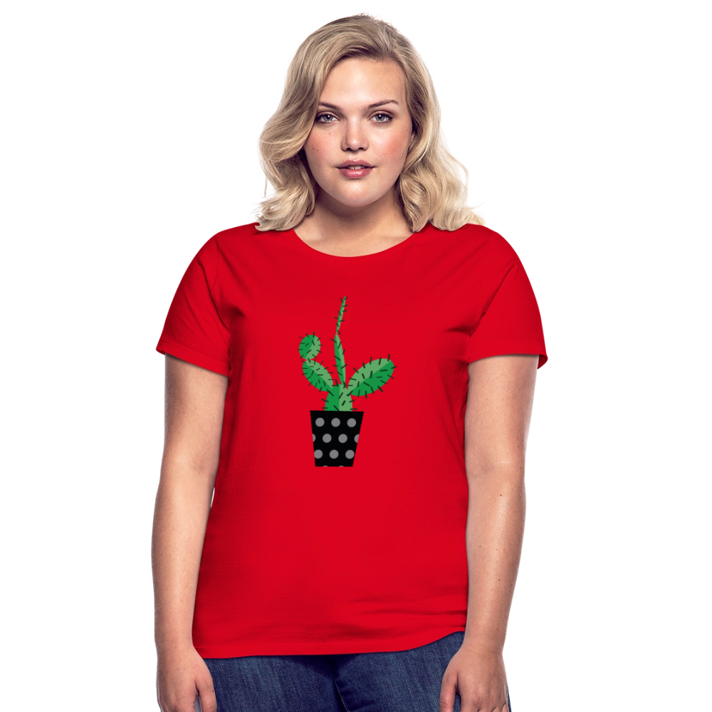 Frauen T-Shirt Kaktus - Rot