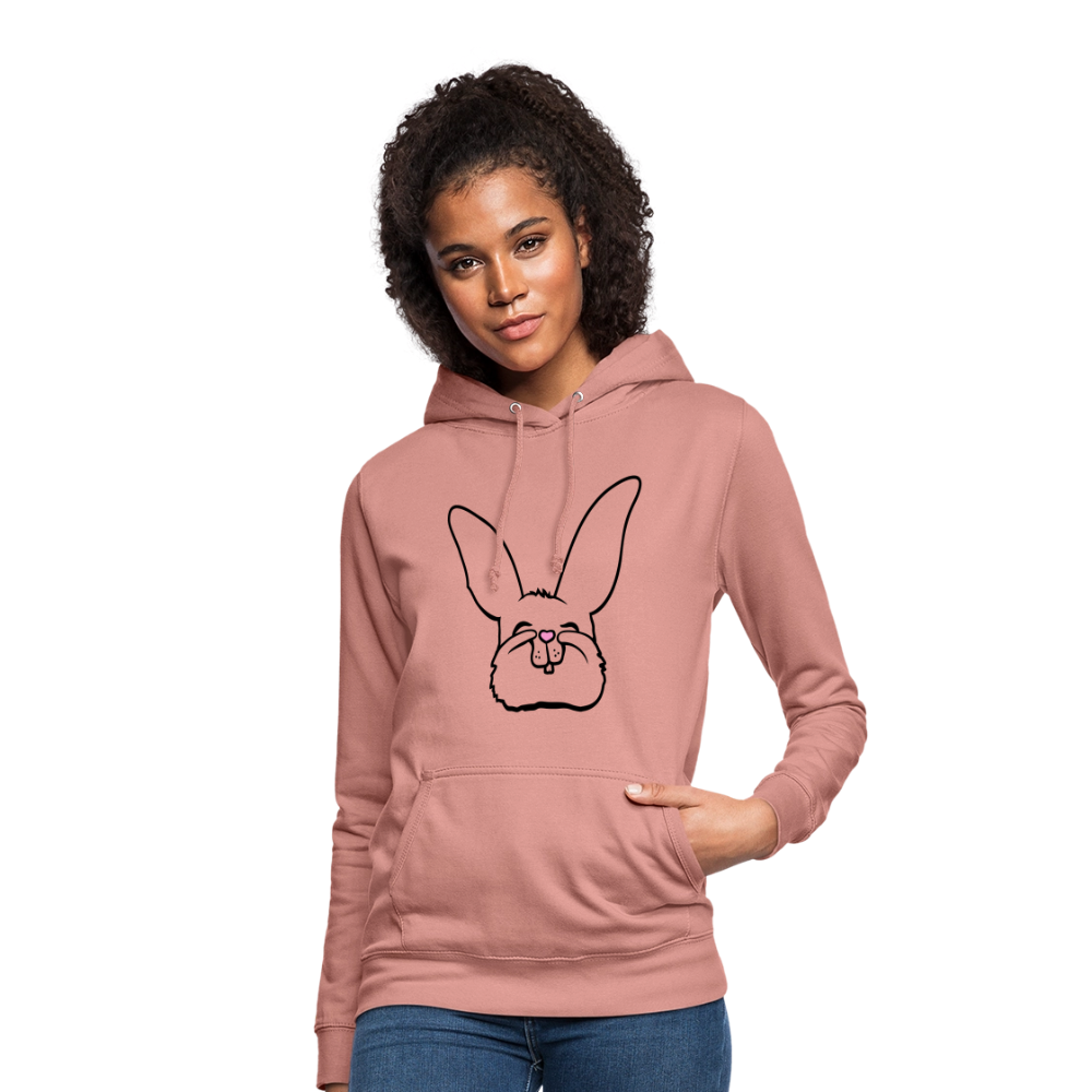 Frauen Hoodie Sweet Bunny - Altrosa