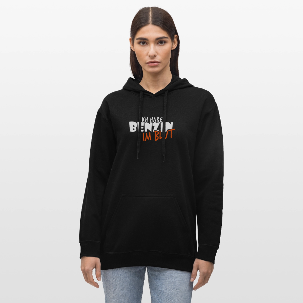 Gildan Unisex Softstyle® Midweight Hoodie Benzin im Blut - Schwarz