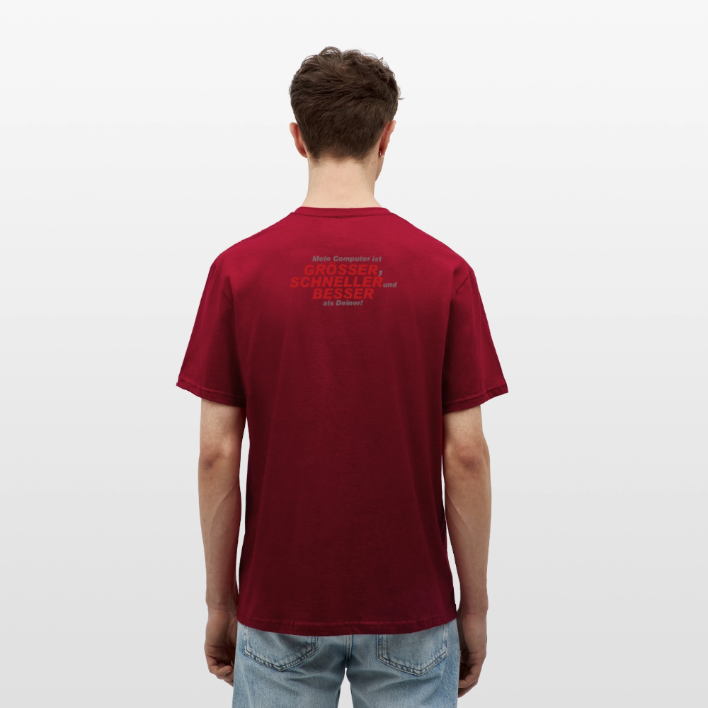 Männer T-Shirt Mein Computer - Ziegelrot