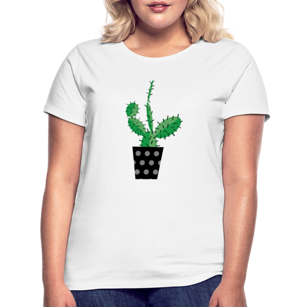 Frauen T-Shirt Kaktus - Weiß