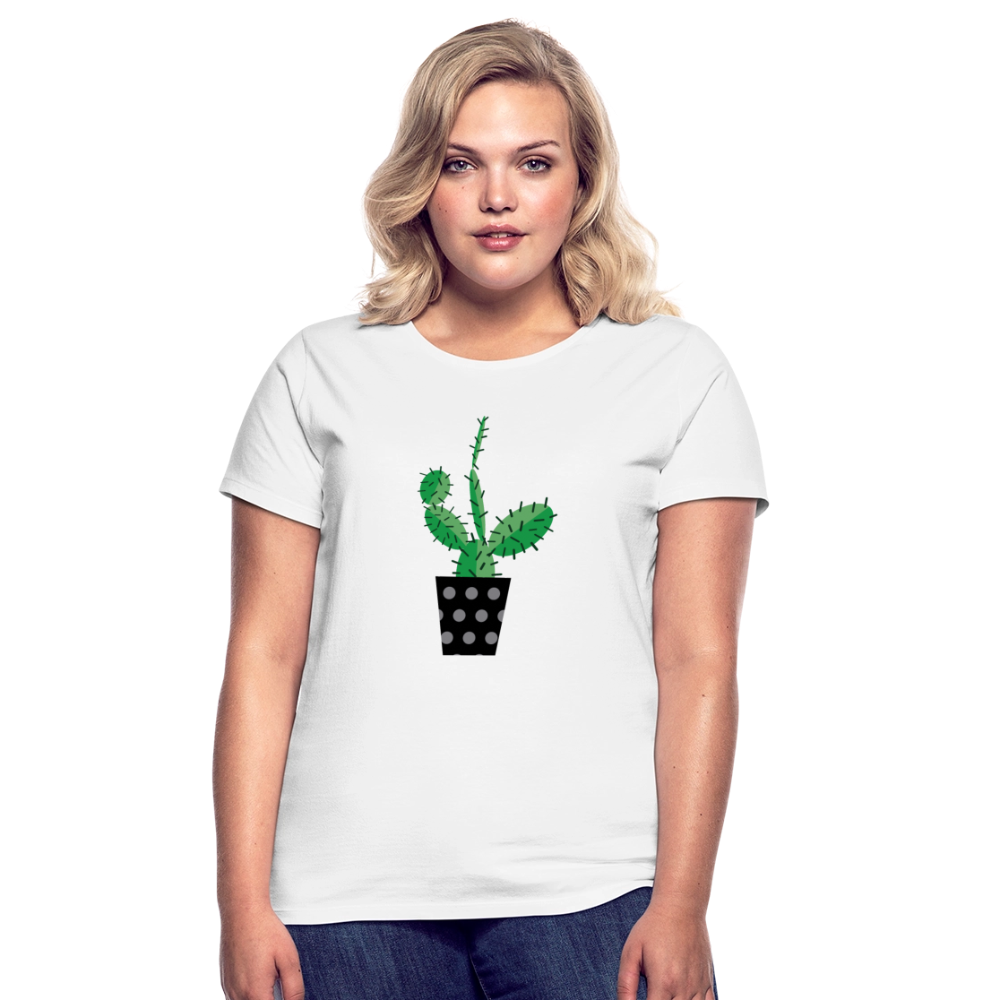 Frauen T-Shirt Kaktus - Weiß