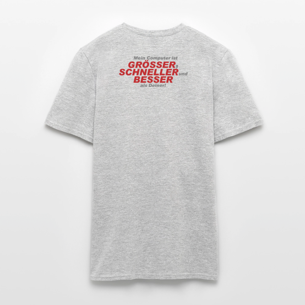 Männer T-Shirt Mein Computer - Grau meliert
