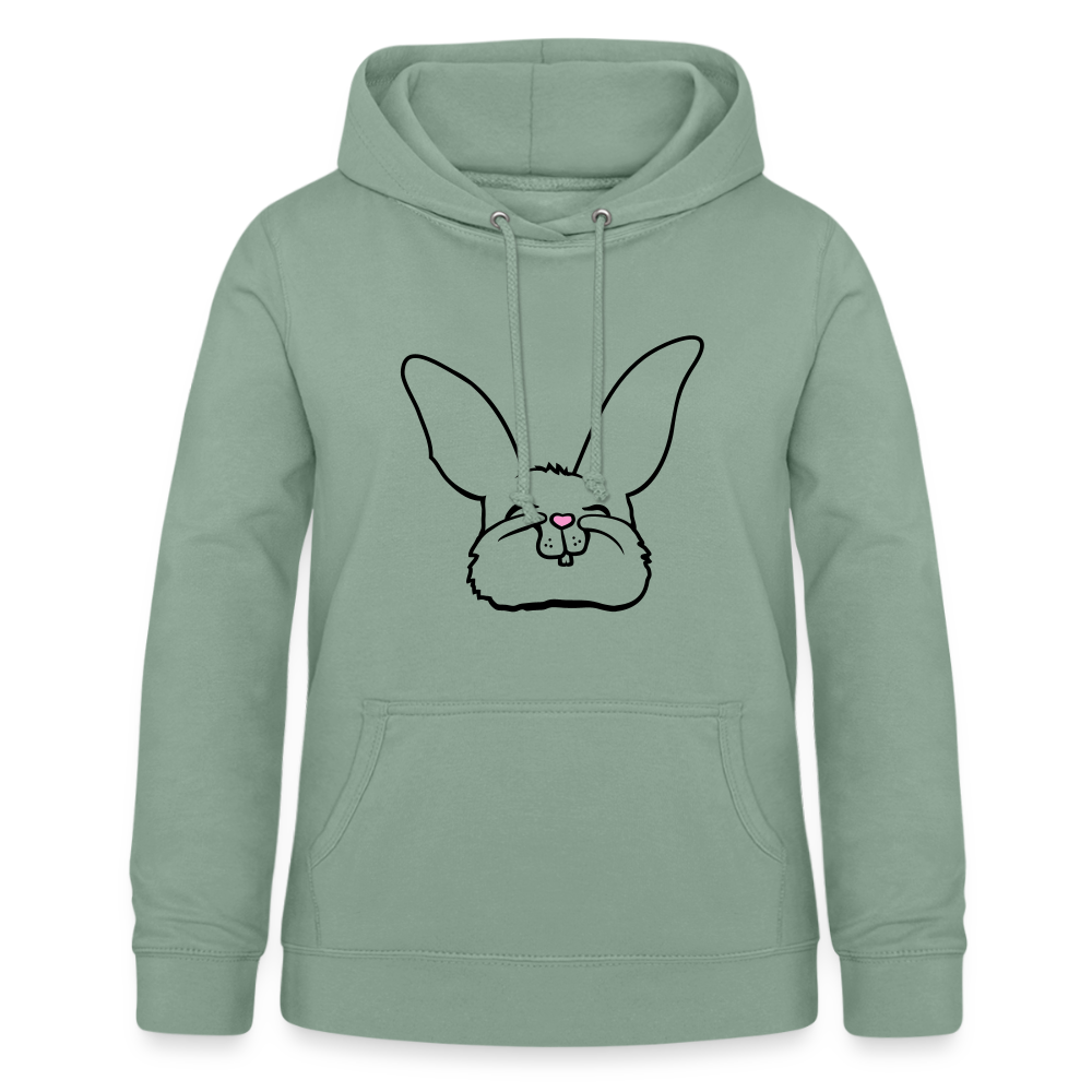 Frauen Hoodie Sweet Bunny - Graugrün