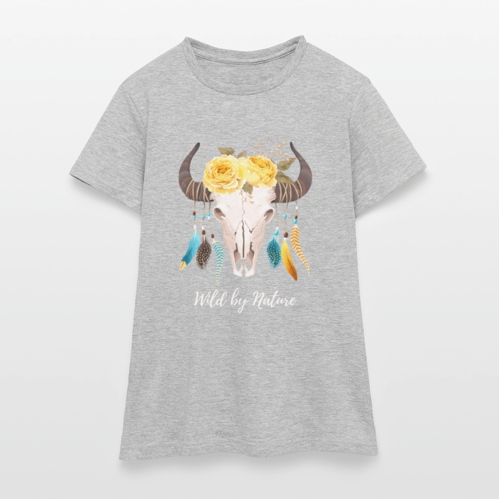 Frauen T-Shirt Boho - Grau meliert