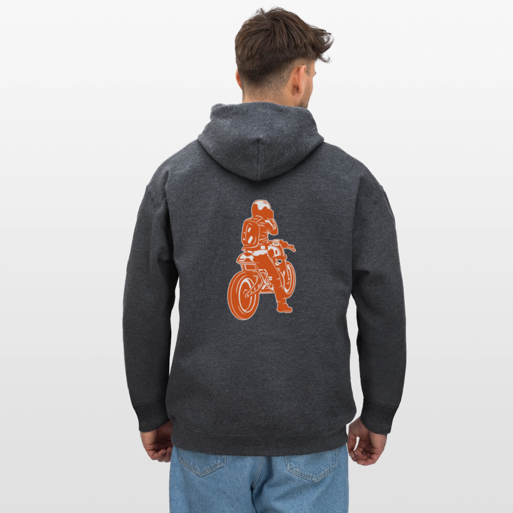 Gildan Unisex Softstyle® Midweight Hoodie Benzin im Blut - Dunkelgrau meliert
