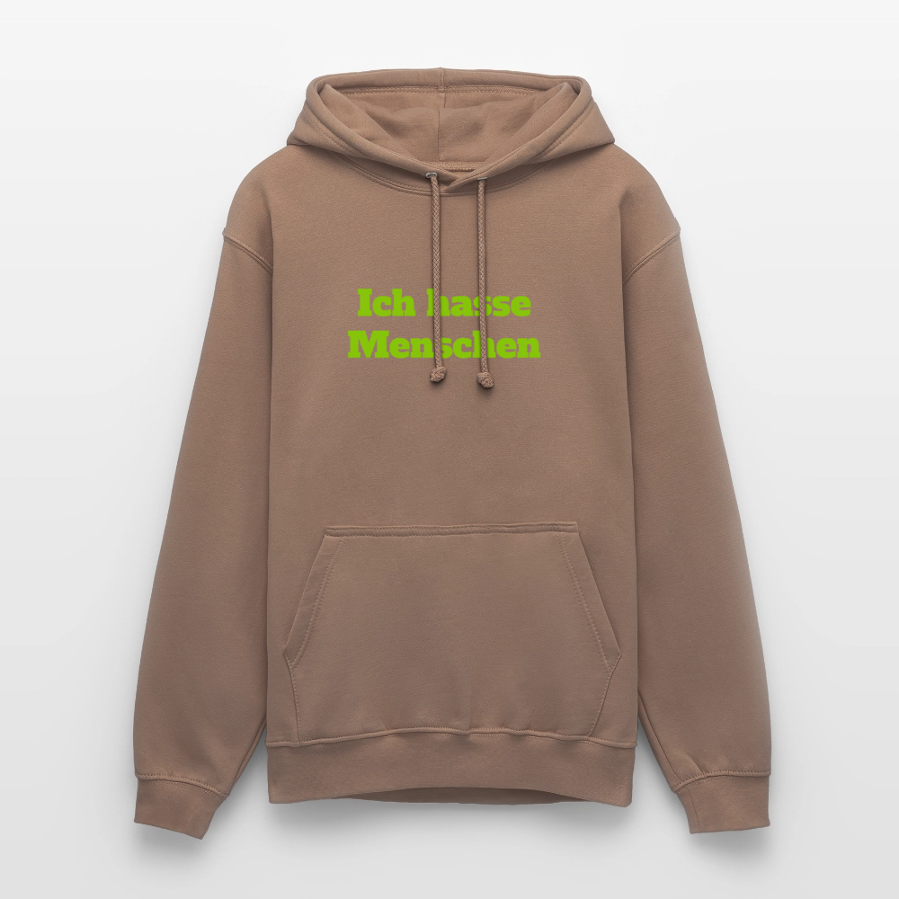 Unisex Hoodie Ich hasse Menschen - Mokka