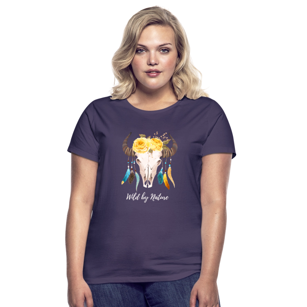 Frauen T-Shirt Boho - Dunkellila