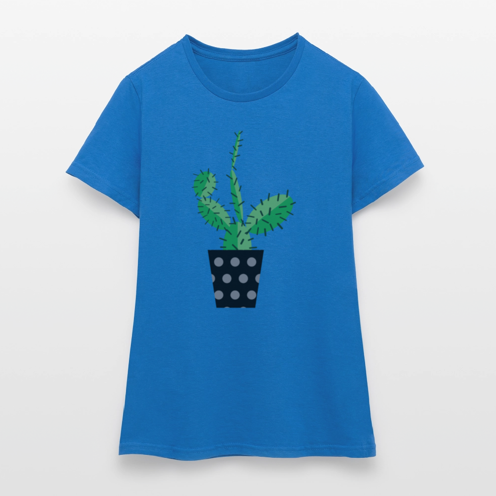 Frauen T-Shirt Kaktus - Royalblau