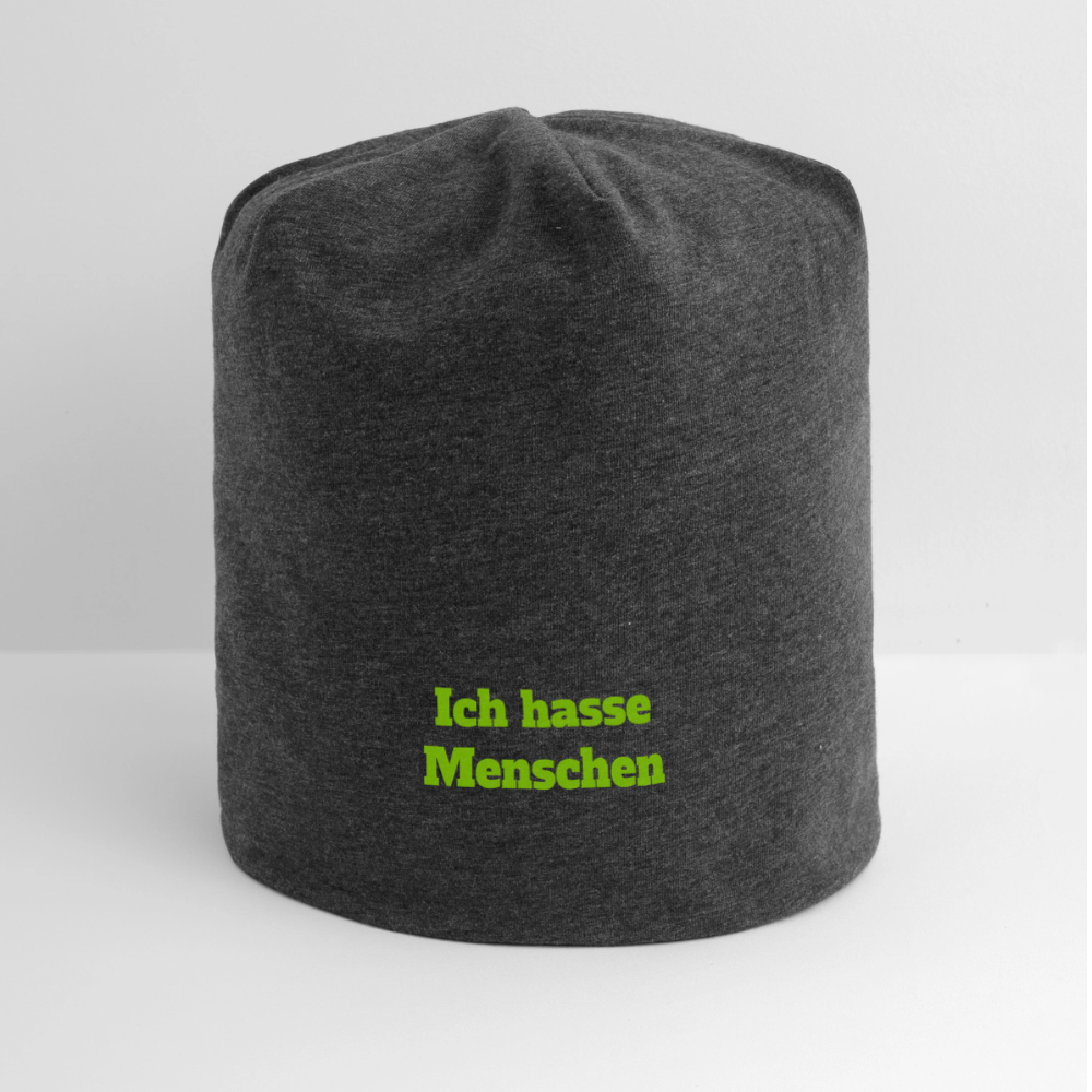 Jersey-Beanie Ich hasse Menschen - Anthrazit