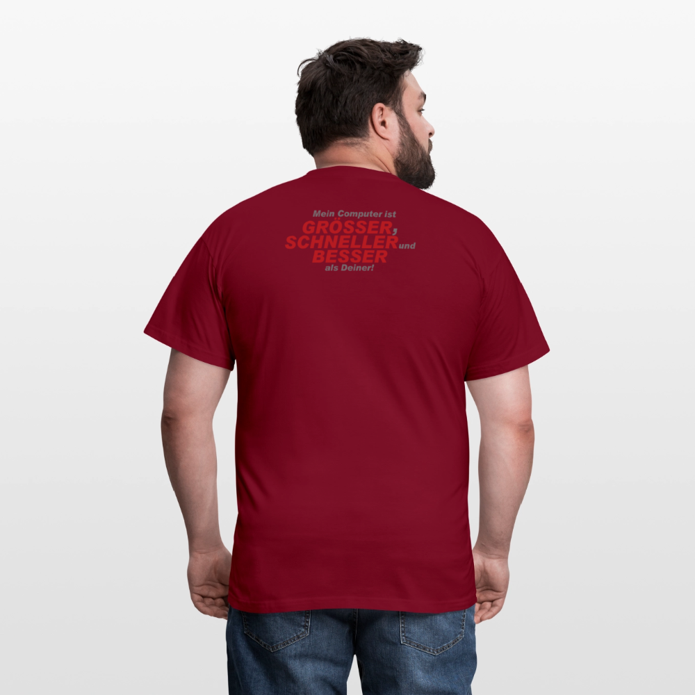 Männer T-Shirt Mein Computer - Ziegelrot