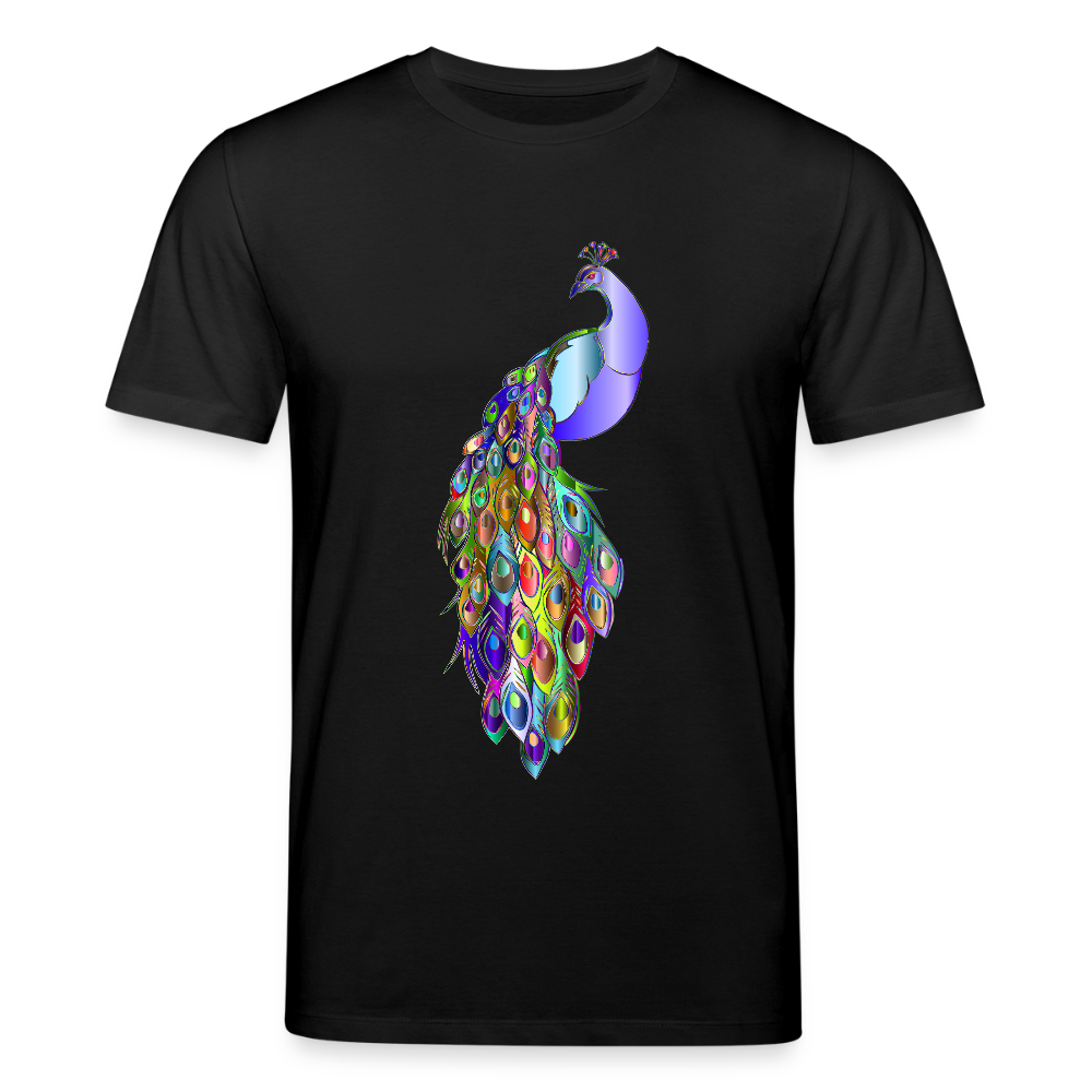 Unisex Bio-T-Shirt CREATOR Pfau - Schwarz