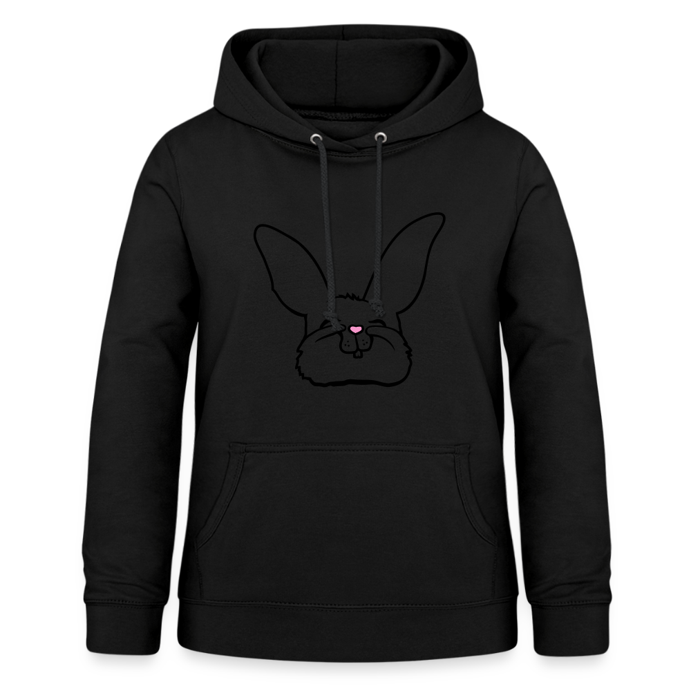 Frauen Hoodie Sweet Bunny - Schwarz