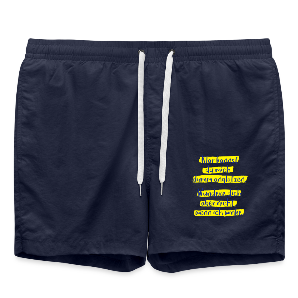 Badeshorts Lustiger Spruch - French Navy