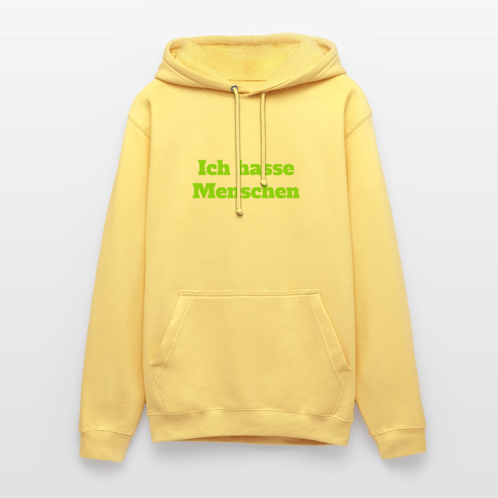 Unisex Hoodie Ich hasse Menschen - Zitronengelb
