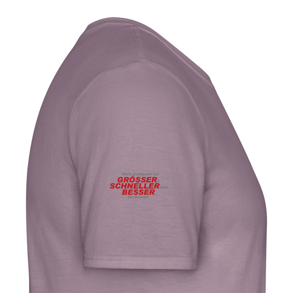 Männer T-Shirt Mein Computer - Lilagrau