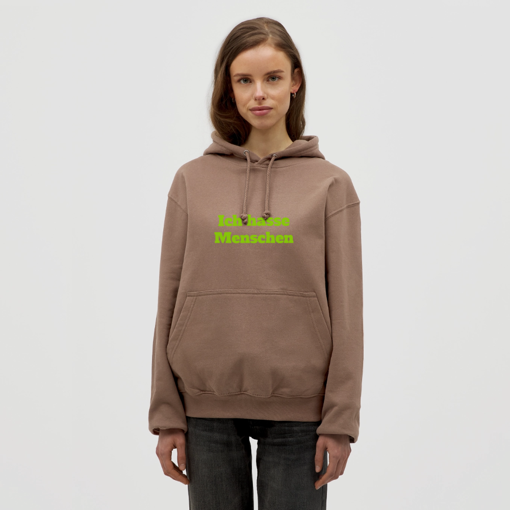 Unisex Hoodie Ich hasse Menschen - Mokka