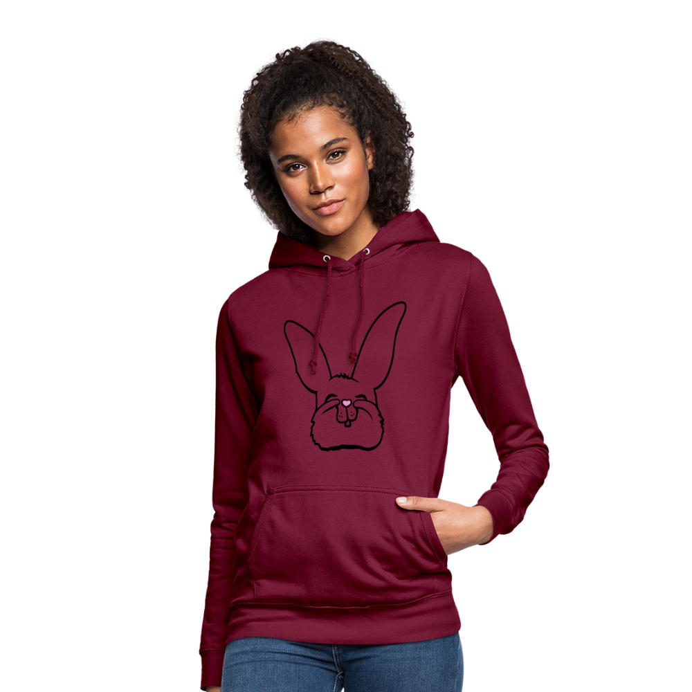 Frauen Hoodie Sweet Bunny - Bordeaux