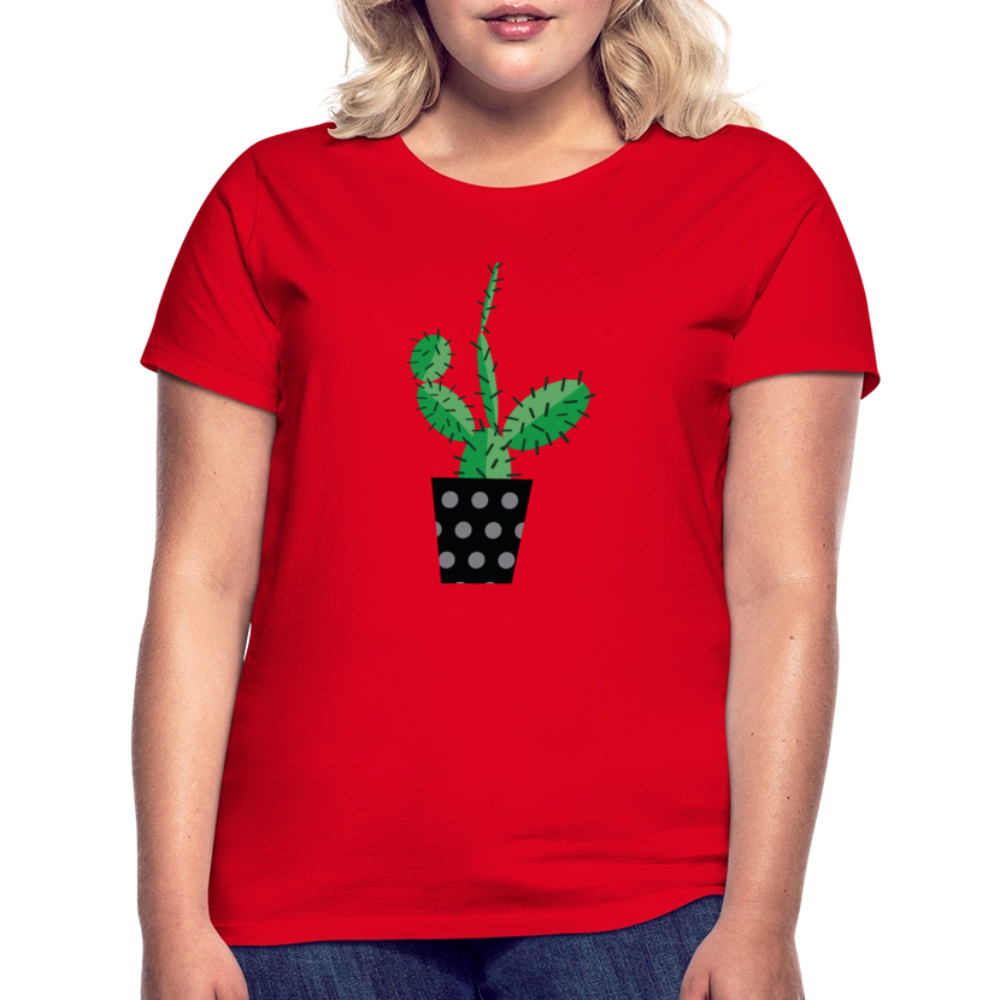 Frauen T-Shirt Kaktus - Rot