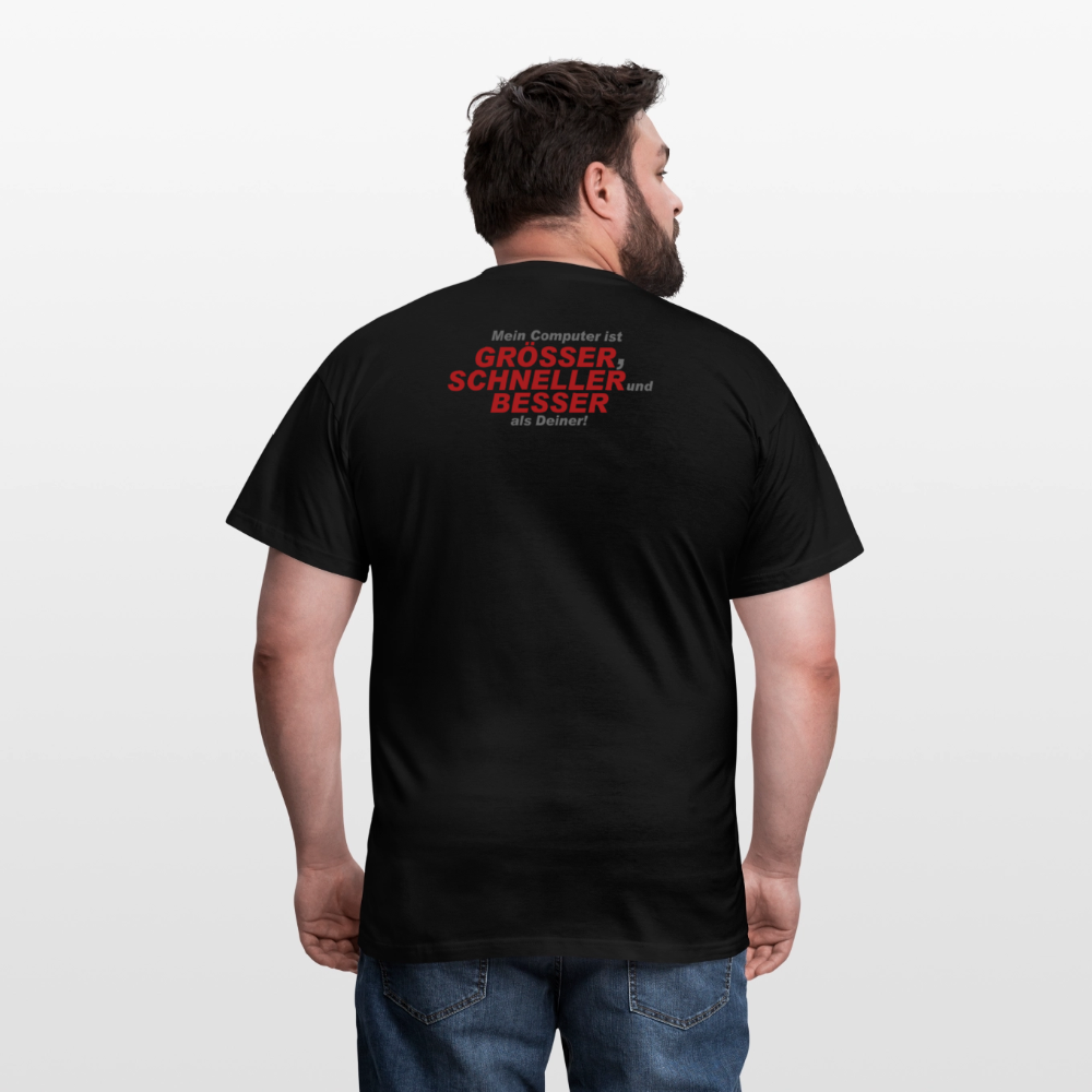 Männer T-Shirt Mein Computer - Schwarz