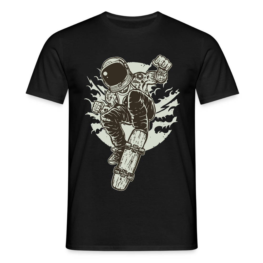 Männer T-Shirt Space Skater - Schwarz